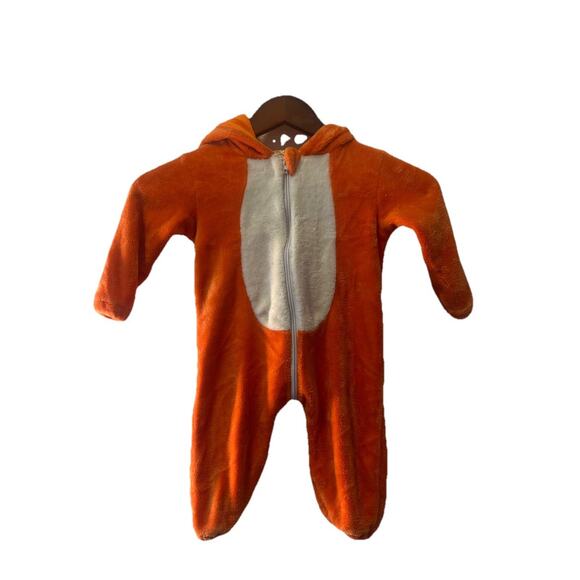 Toddler Zip Up Halloween Fox Bodysuit Costume with Hood Size 2-5 Months - Picture 2 of 7